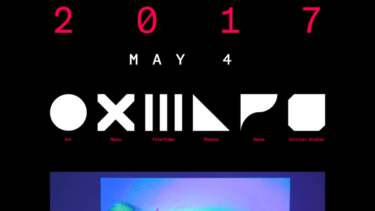Screenshot of CalArts Digital Arts Expo Website 2017